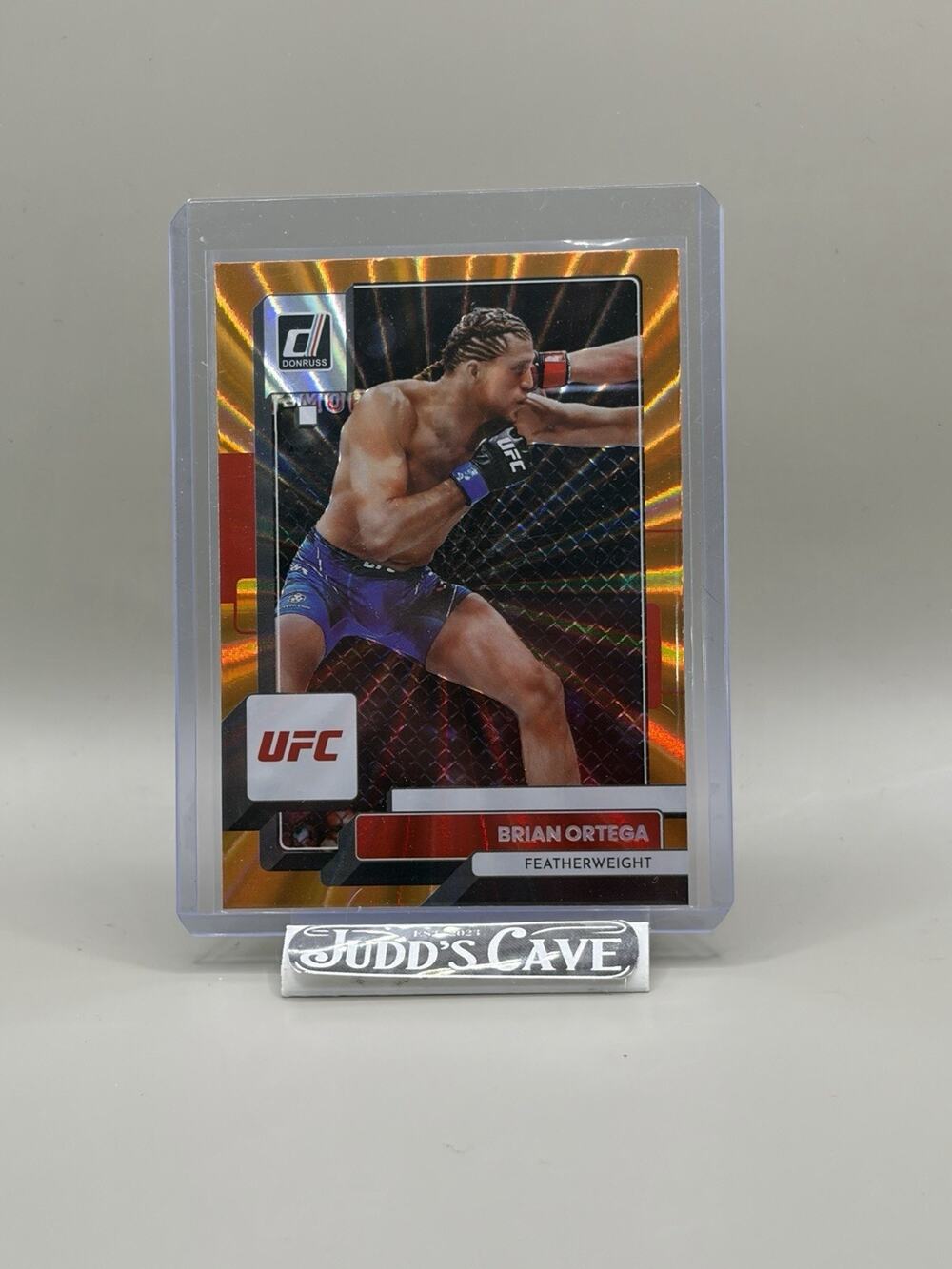 🚨 2023 Donruss UFC Brian Ortega Holo Orange Laser Card MMA #98 🤜
